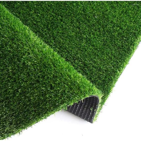 Flores decorativas em miniatura tapete artificial de grama grossa realista astroturf síntéticos síntéticos decoração ao ar livre planta de jardim verde