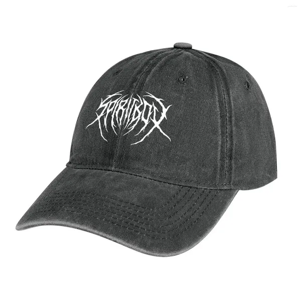 Boinas de boinas SpiritBox Merch Death Metal Logo Capacho de cowboy Aniversário de praia de verão Chapéus de sol para homens