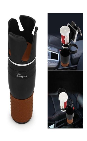 360 graus Rotatable Universal Car Cup Holder Creative Drink Titular Multifuncional caixa de armazenamento Acessórios de decoração de interiores8812523