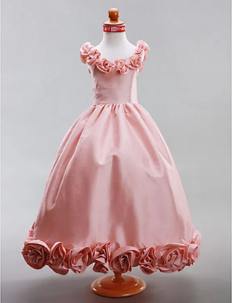 Abiti Princess Made realizzato realizzato ALINE Scoop Abito Flower Girl TAFFETA