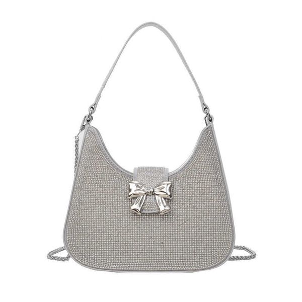 Bolsa de noite diamante completo diamante small bolsa de primavera no verão feminino embutido a cadeia de ponta de alta moda de ombro único crossbody