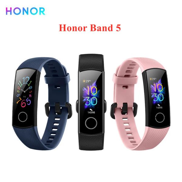 Водоподniaring ristans Original Honor Band 5 Fitness Smart Bracelet Monitoring 5ATM Водонепроницаемый Bluetooth 4.2 Smart Breastic