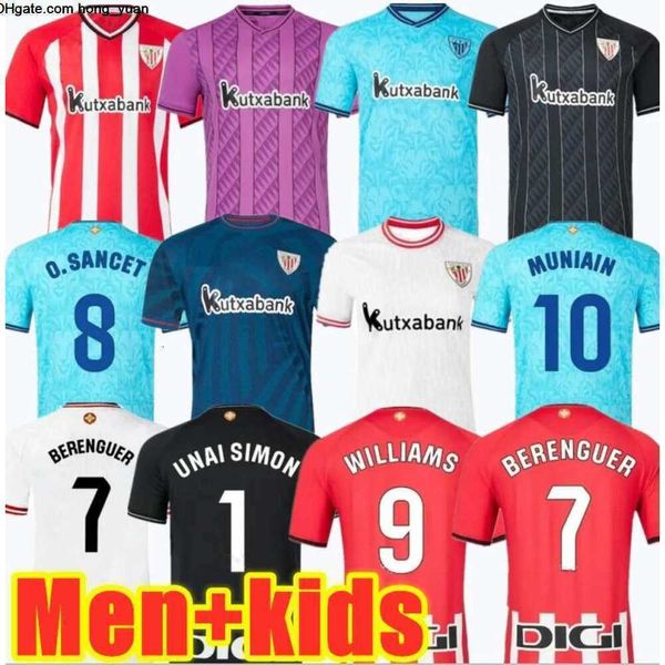 24 Club 23 Fußballtrikots Berenguer Muniain Athletic Bilbao Home Away Williams Fußballhemd Raul Garcia Villalibre Jersey Sancet