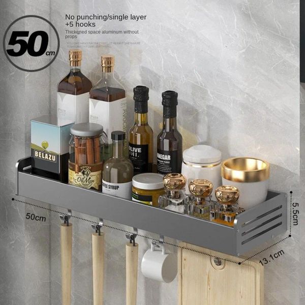 Cucina deposito da 50 cm mobile e scaffale in alluminio con accessori per mobili lavabili con stagiona di gancio