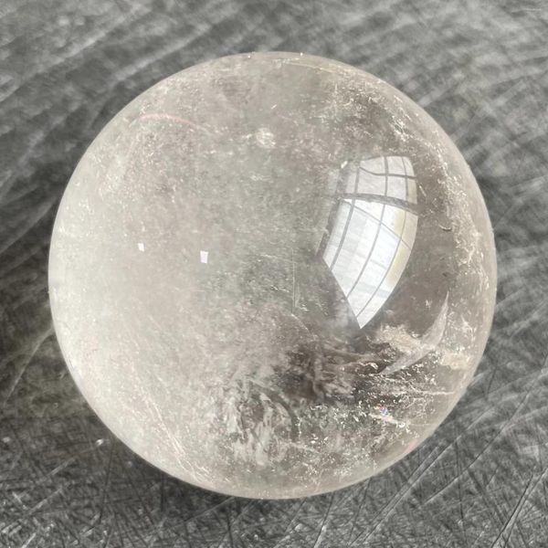 Декоративные фигурки 177 г натуральный камень прозрачный кварцевый хрустальный шарик радужная сфера полированная скала Reiki Healing W17