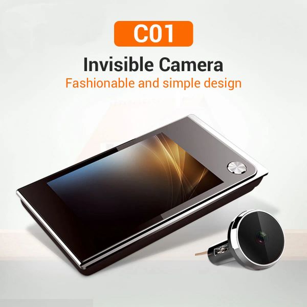 Türklingel C01 3,5 Zoll digitales LCD 120 Grad Peephole -Viewer -Foto visuelle Überwachung Elektronische Katzenkamera -Kamera DORBELL -Kamera
