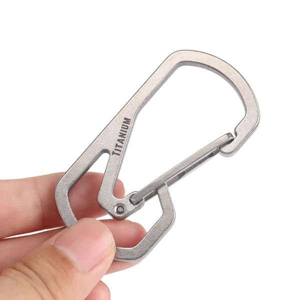 Acessórios Rover Camel Titanium Carabiner Key Chain Titcher Ring para Caminhando Camp Mountaineering Hook Lançamento rápido