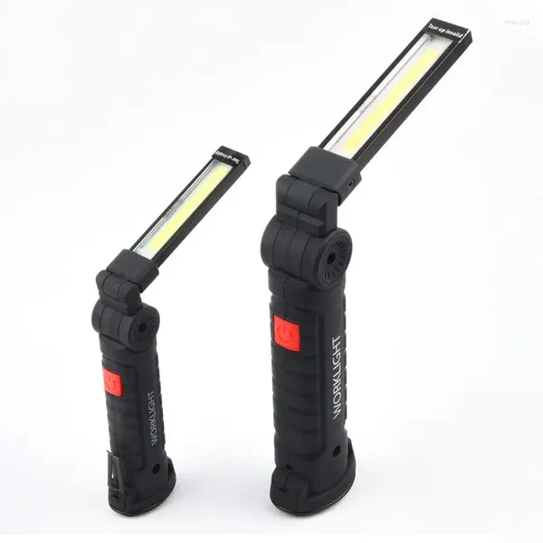Taschenlampen Taschenlampen Cob Folding Work Light 360 ° rotierende USB -Ladewagen -Wartung Lampe Tragbare Multifunktionale