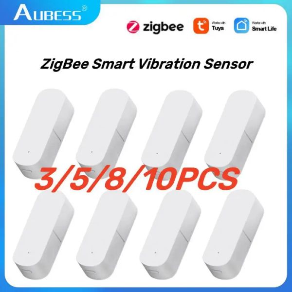 Rilevatore Aubess Zigbee 3.0 Sensore di vibrazione intelligente Tuya WiFi Detection Home Security Protection Alarm Support Support Smart Life App