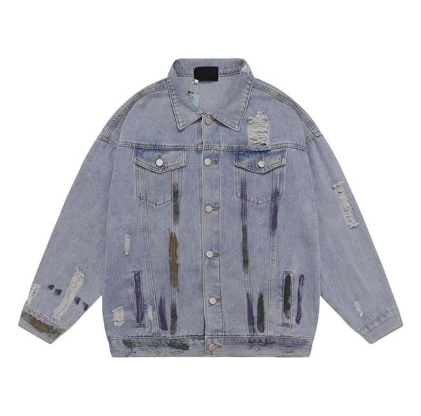 Inverno autunno e giacca di jeans stampare sciolto hip hop telaio a tela per graffiti outwear designer maschi coat33315387 631 S3315387