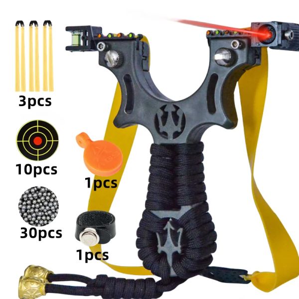 Slingshots Laser, die genaue Schleudern zielen hochwertige Schleuder aus Harz Flat Gummi -Band Jagd, Shooting Outdoor Catapult