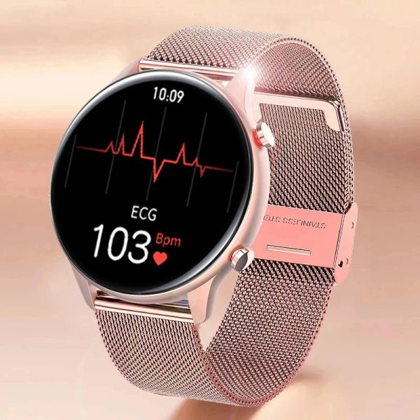 Saatler 2022 Yeni EKG PPG Akıllı Saat Kadın Bluetooth Çağrı IP68 Su Geçirmez Kalp Hızı Monitörü Samsung Galaxy Active için Akıllı Swatch Erkekler
