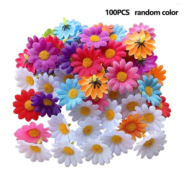 Flores decorativas 100pcs Jardim celebração Diy Craft Mix Color