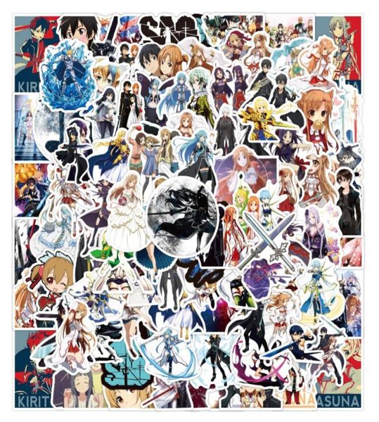 50pcs Japon anime kılıç sanat çevrimiçi sticker sao grafiti çocuk oyuncak kaykay araba motosiklet bisiklet çıkartma çıkartmaları tüm8404118