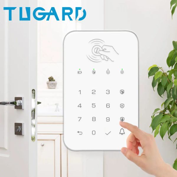 Tastiera Tugard K10 433MHz Pannello di controllo della tastiera wireless Casice scheda RFID per il sistema di allarme di sicurezza host GSM