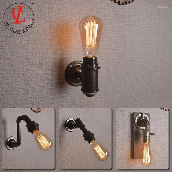 Wandlampe Industrial American Retro Country Loft Style LED -Lampen Antiquitäten Rost Iron Light für Bar Cafe Home Lighting