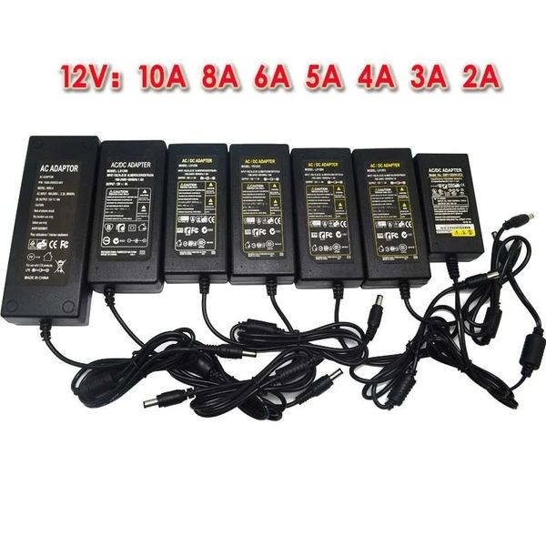 AC100-240V DC 12V2A Universal Power Adapter 12 Volt 2000 mA Ladegerät US, EU-Stecker Stromversorgungsversorgung CCTV-Überwachungsüberwachungskamera LED-Streifen