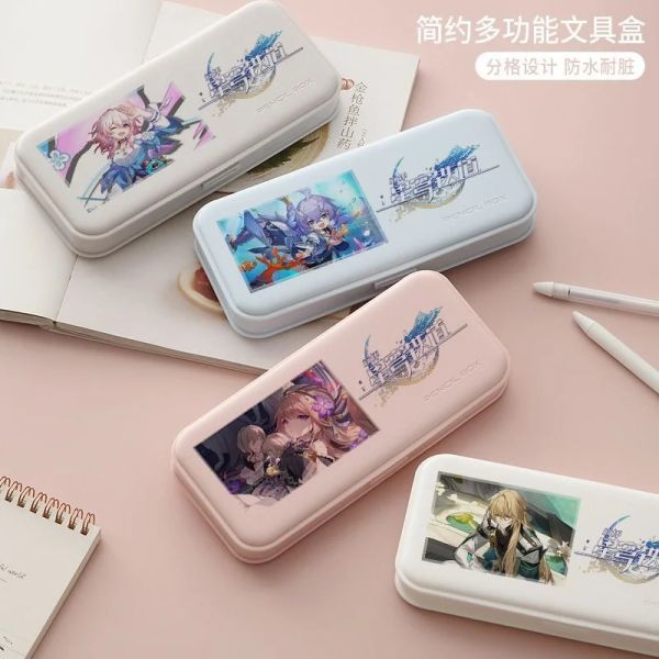 Casi Honkai Star Rail Pencil Case Bailu Jing Yuan Yanqing Stationery Box Box Cosplay Anime School Supplies Student Kid Regali