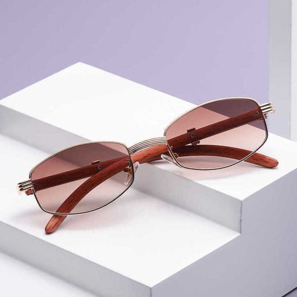 2024 10% Rabatt auf Luxusdesignerin neuer Sonnenbrille für Männer und Frauen 20% Rabatt auf Anti-Blau-leichte kreisförmige Rahmen Real Objektfotografie Holz Getreide Mode Brille 885