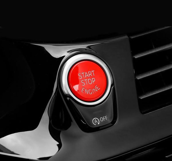Auto Styling Motor Start Stoppschalter Taste Ersetzen Sie Deckung für F -Chassis -Autos 1 2 3 4 5 7 Serie x1 x3 x4 x5 x6 f20 F21 F30 F34 F10 F152858587