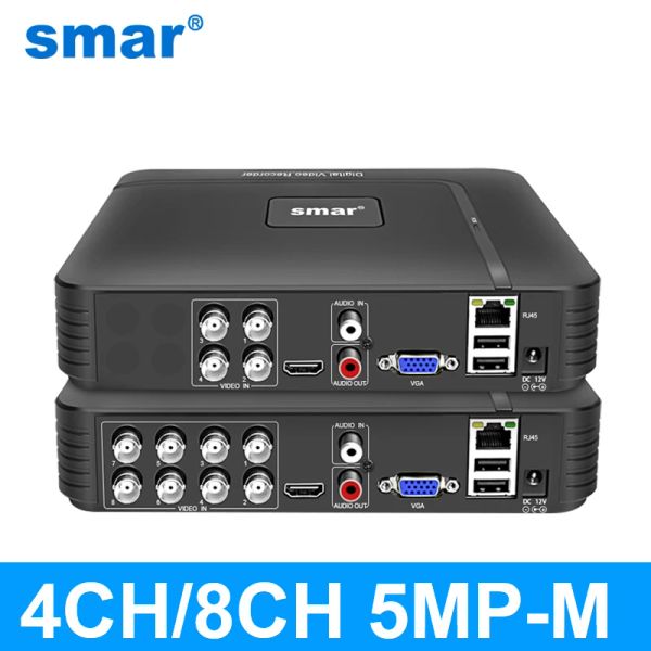 Регистратор Smar CCTV DVR Hybrid 4CH 8CH 5MN 5 в 1 AHD CVI TVI CVBS 1080P Security DVR NVR для AHD камеры IP -камера Аналоговая камера XMEYE