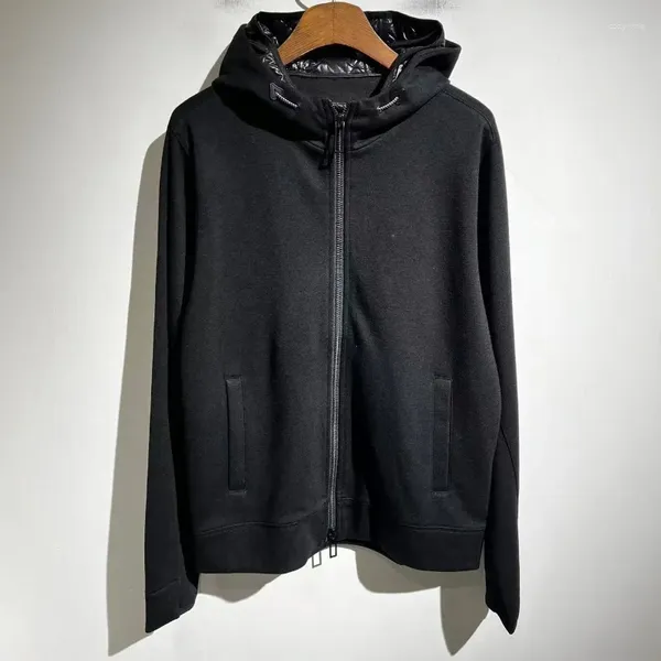 Erkek Hoodies 2024SS Moda Çok yönlü iki yönlü fermuarlı sıcak kapüşonlu iş ceket ceketleri gündelik y2k sokak kıyafetleri high Street