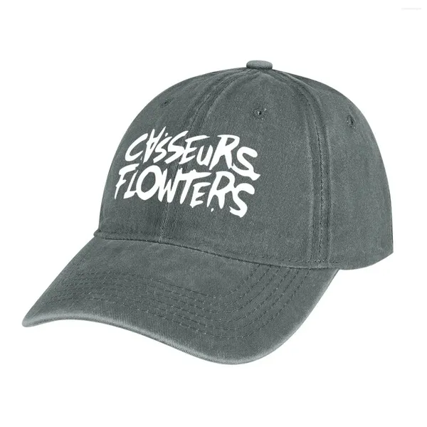 Boinas cópia do casseurs Flowters Logo Simples Básico - Versão Branca Capata Cowboy Cap Militar Man Man Luxury Mulher Men's