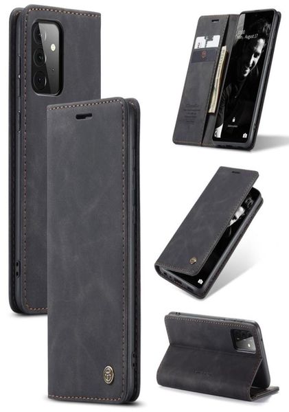 Casetti di portafoglio per portafogli in pelle Caseme Retro Matte PU per Samsung Galaxy A72 5G A52 A32 S21 Ultra S20 Nota 20 S10 Plus6782474