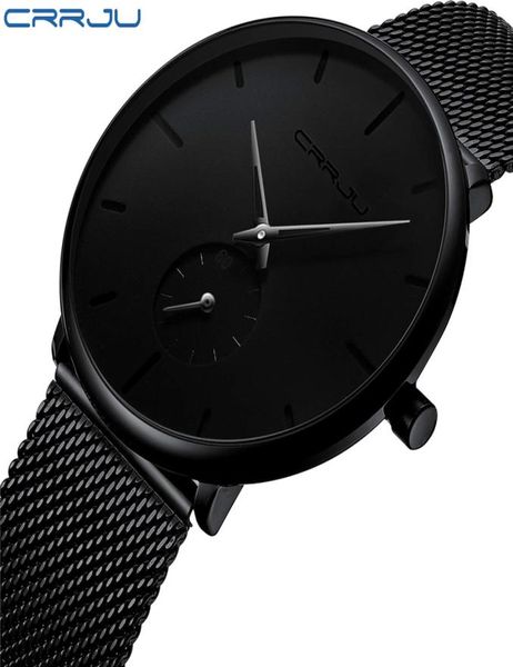 CRRJU Full Steel Watch Men Luxury Casual Watch Dress Famous Fashion Quartz Relógios unissex Ultra Thin Watch Erkek Kol Saati4668215