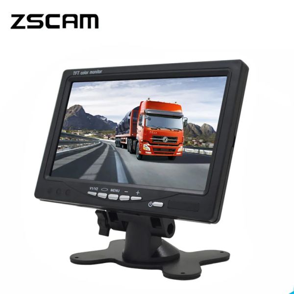 Exibir ZSCAM Mini Digital 1024*600 7 polegadas Monitor de teste LCD Câmera de vigilância CCTV AHD/Analog Security IPS Monitor para câmera de vídeo