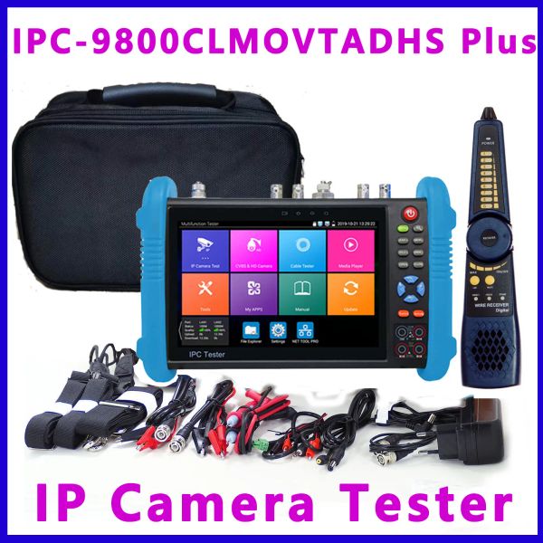 Exibir IPC Tester 9800 ADHS mais monitor da câmera do testador de CCTV para câmera de segurança WiFi Monitor CFTV HD Teste IP RJ45 HDMI 4K Tester de cabo