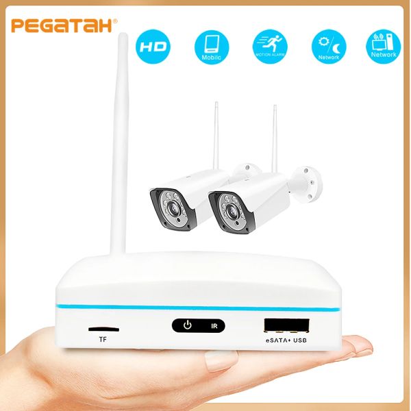 Sistema 8CH WIFI NVR CCTV SYSTEM KIT 3MP Câmera IP Home Security Video Videoveillance Monitor do P2P Ai Detect Night Vision câmeras NVR