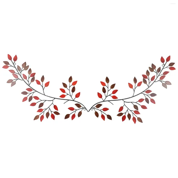 Figurine decorative Wall Art Metallic Leaf Branch Olive Branch sospeso Decorazione per la casa Iron Iron