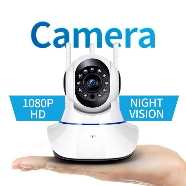 Sistema 1080p telecamere di videosorveglianza con cupola WiFi PTZ IN Indoor Audio Audio Smart Home Security Motion Retection IP Camera wireless