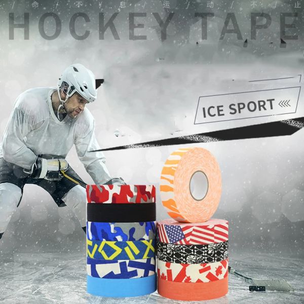 Hockey Multipurposo nastro colorato Sport Safety Waterproof and WearRessistant 2,5 mm x 25m per hockey Ice Ice Badminton Golf Hockey Golf