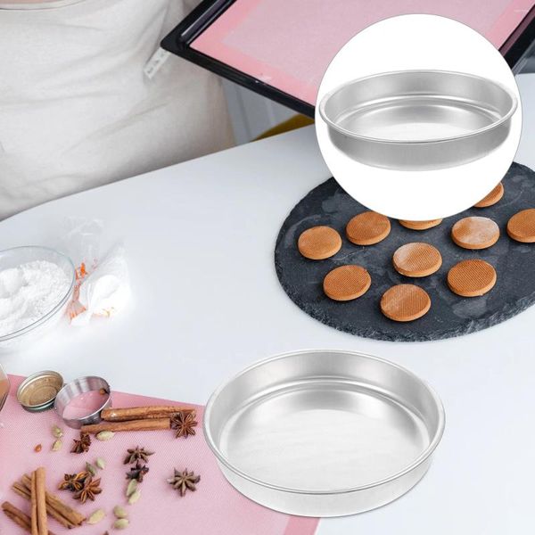 Schalen Metall Round Tray Kear-Resistante Backpfanne Küchen Restaurant Multifunktionales Ofen-Wärme-resistenter Pizza serviert