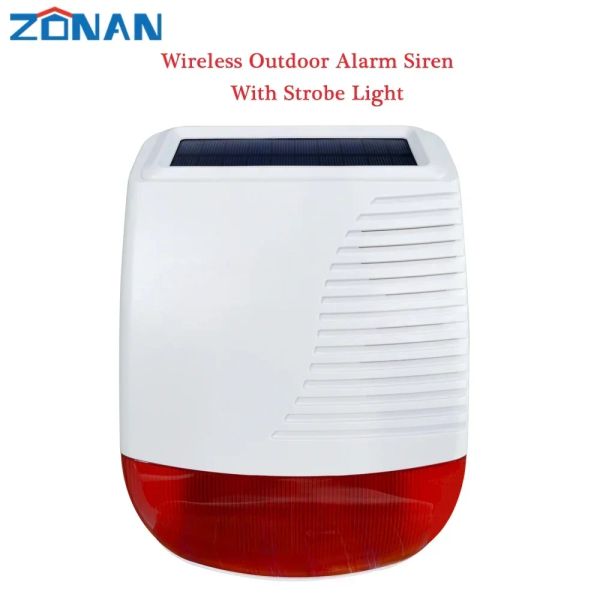 Seren Zonan SN40 433MHz Solar para solar à prova d'água Sirene sem fio Flash Light Flash Strobe