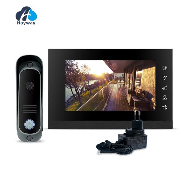 Intercom Video Intercom System Kit Wired Video Door Dofell Theple Rain Rappan Panel Panel Ir Camera для дома Villa 1200TVL