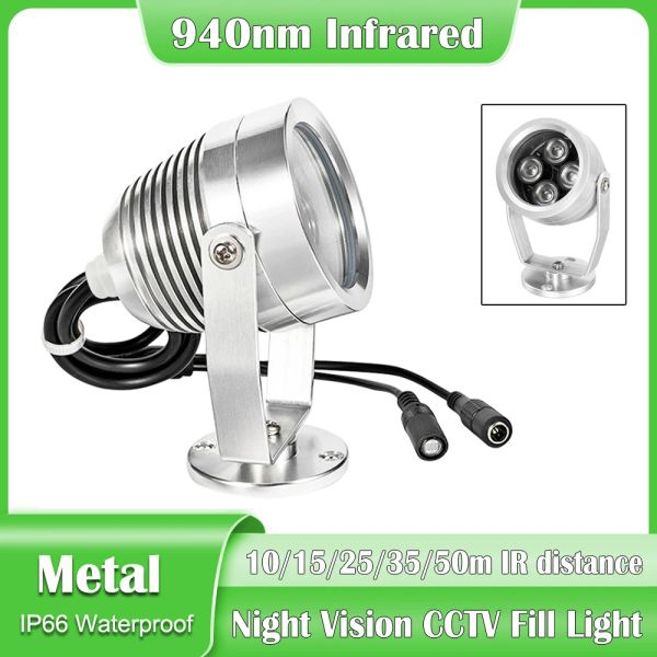 Accessori Neocoolcam 10/15/25/35/50M IR Distanza 4 LED IP66 Iluminatori IR impermeabili Luce Light Riemped per la sicurezza CCTV 940nm IR Camera