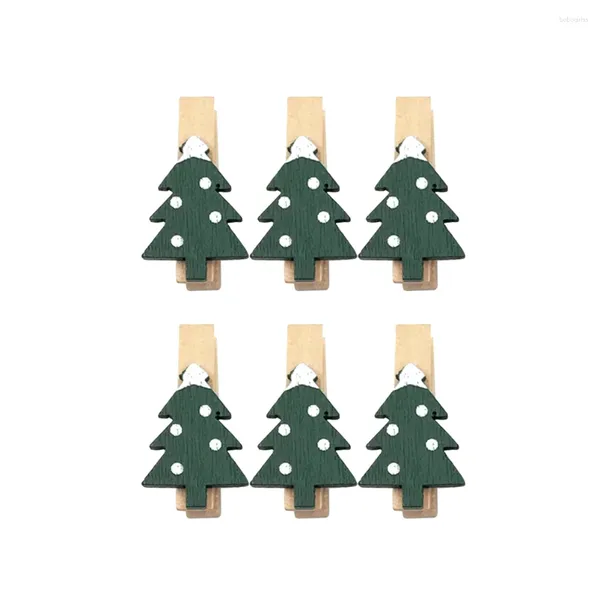 Quadros 25pcs clipes de madeira de natal