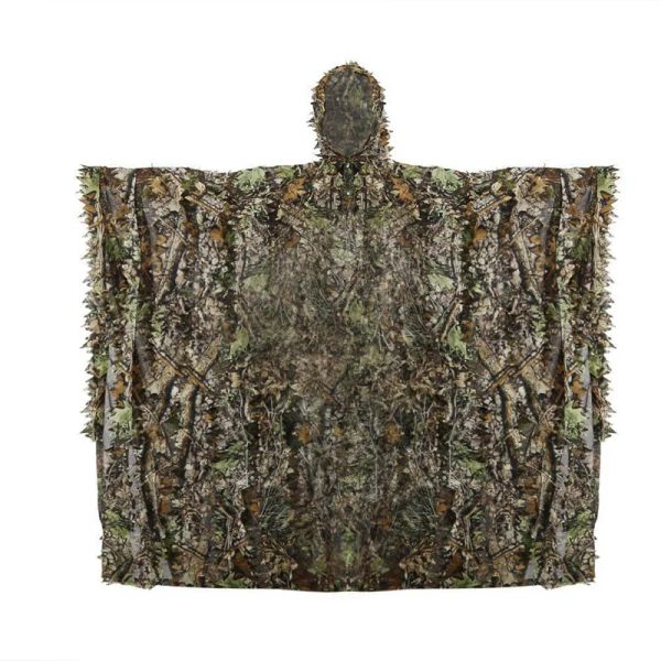 Sets/Anzüge Jagd Kleidung Camo 3d Blatt Umhang Yowie Ghillie atmungsaktiven Tarn -Tarn -Vogelbeobachter Poncho Wind Breaker Sniper Airsoft Gear