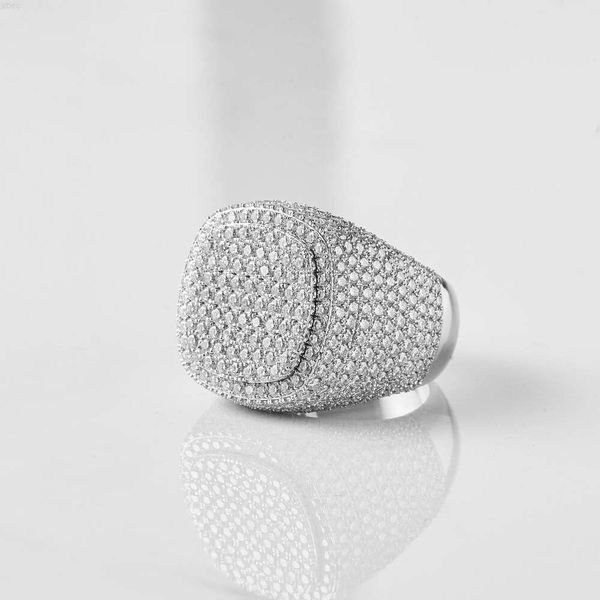 AAA GEMS Nuovo hip hop 925 Silver Hip Hop fuori da uomo in oro 14k anello di diamanti moissanite