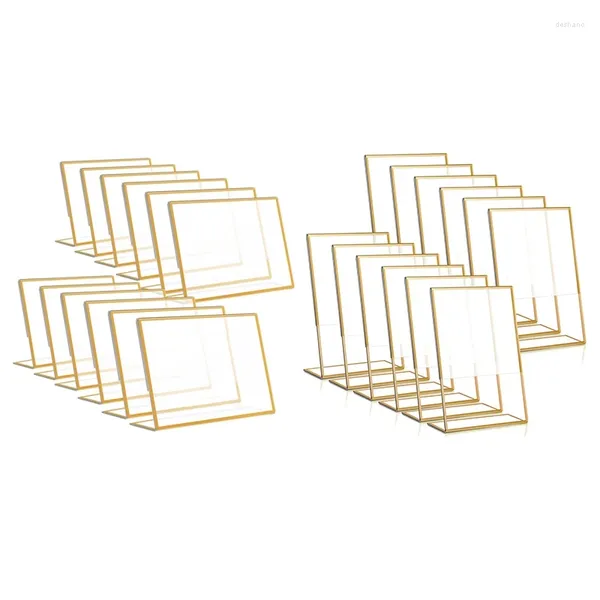 Frames 12 Piece Gold Frame Acrylzeichenhalter Hochzeitstisch Nummer 4x6inch Vertikal