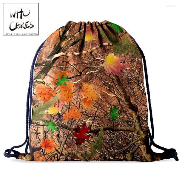 Draw String Who kümmert sich um Frauen Aufbewahrungsbeutel Retro -Rucksack weiblicher Reisen natürlicher 3D -Druck tragbarer Rucksack