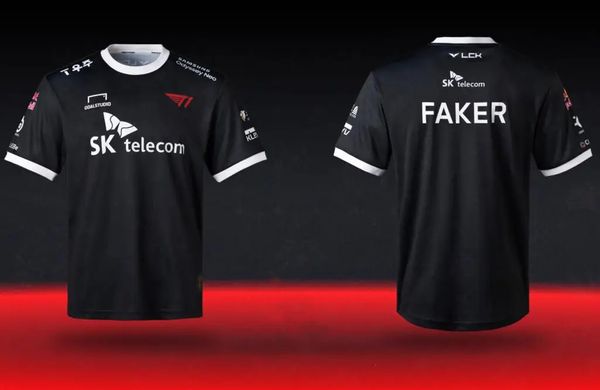 SKT T1 Esports - Pro Kit - Jersey - Valorant -Csgoleague of Legends Персонализированная высококачественная футболка O -образного выхода 240328