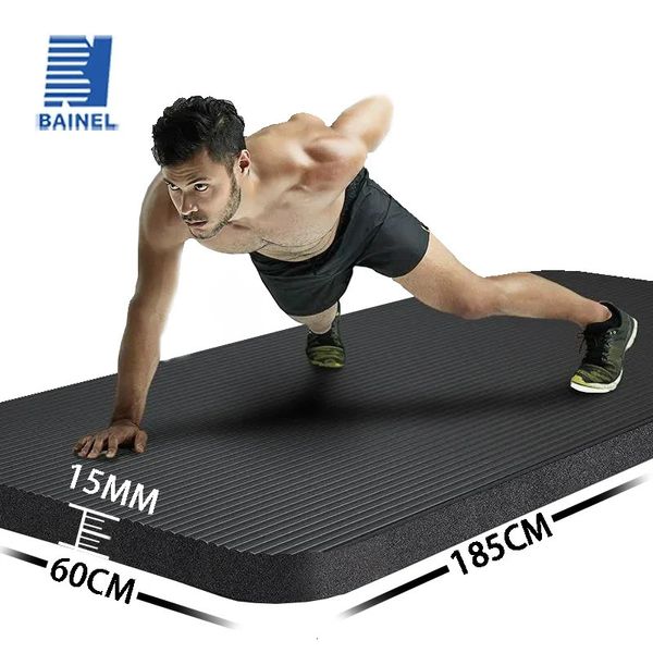 NONSLIP Extra espesso de 15mm de ioga Men Mulheres fitness nbr ginásio mole ginástica exercício doméstico pilates 240402