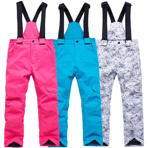 Stangen 30 beste Kinder Schneehosen Outdoor Sport Kinder Gürtelhose Snowboarden Bekleidungsjunge oder Mädchen Labbs Skihosen Baby Schneekräfte