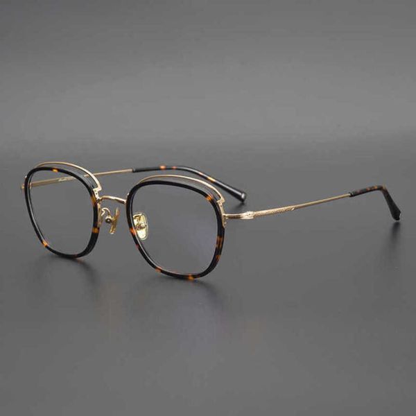 2024 Nova qualidade de alta qualidade 10% de designer de luxo Novo óculos de sol masculinos e femininos 20% de desconto em estilo japonês de estilo de textura esbelta de alta textura miopia moldura moda