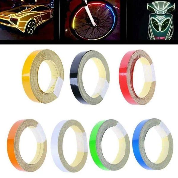 Fensteraufkleber Auto Car Tape Light Reflexion Aufkleber 5m empfindlicher gerader Streifenreflektor visuelle Warnung Fegen sich sicheres Fahrradmotorrad