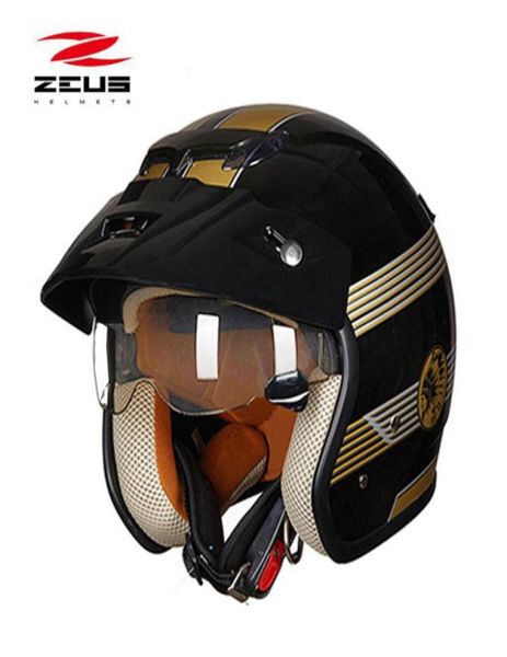 Black Dog Zeus 34 Half -Face Motorcle Helme Motorcoss 318C Мотоцикл Электрический велосипедный скутер безопасности Scooter M L XL XXL4064578